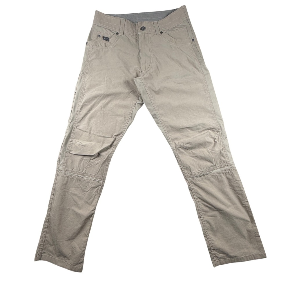 Kuhl Rydr Mens 30x32 Khaki Tan Articulated Knee Rugged Outdoor Hiking Pants